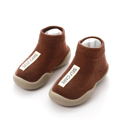 Toddler Anti-Slip Indoor Shoes Self-care model brown color