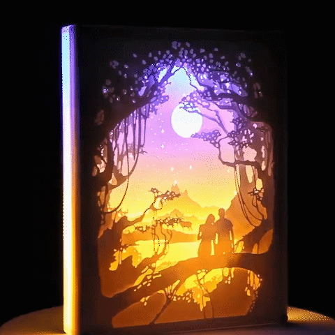 Book shaped night light gif