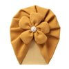 Load image into Gallery viewer, Baby Borderless Flower Hat turmeric color